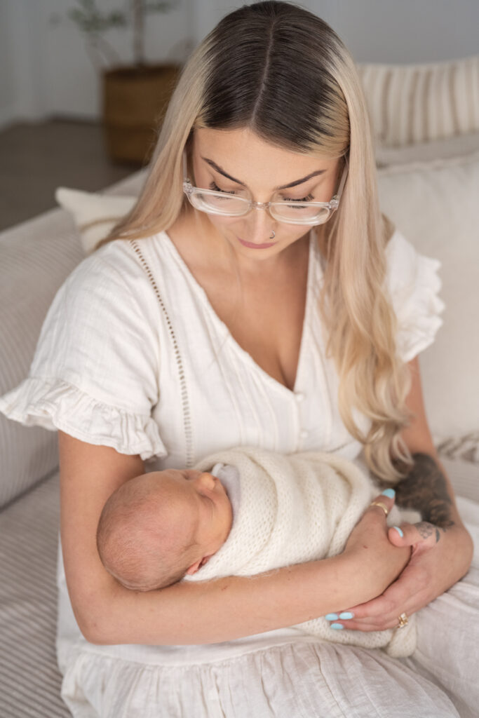 mother looking lovingly at her baby